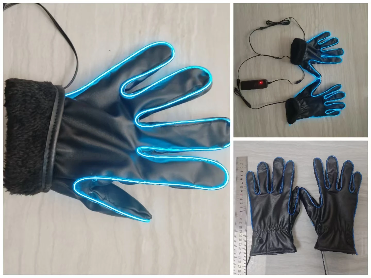 Electroluminecent Wire/Neon EL Wire/Flashing Gloves with Brightness 10 color for choosing DJ TKV BAR Parties Using