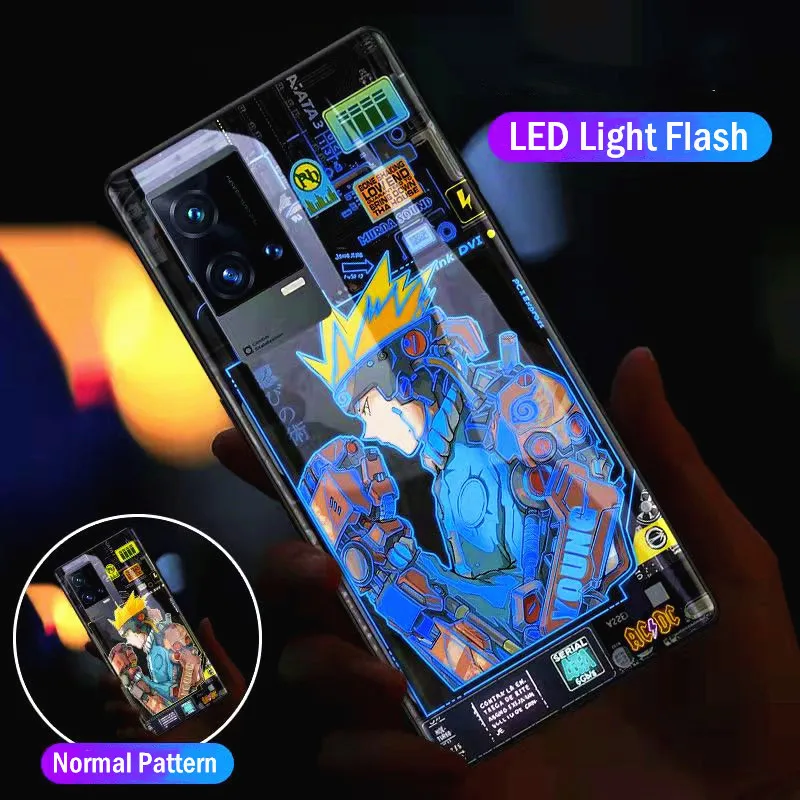 Luminous LED Call Light Case For Huawei P40 Lite P50 P40 P30 Pro Mate 40 30 20 Pro  Nova 9 8 Pro 7 6 SE Selfie Light Cover Coque