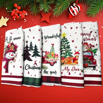 5-Piece Christmas Hand Towel Set 1