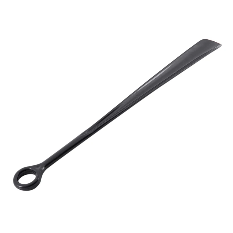 6Pcs 18.5Inch Plastic Extra Long Handle Shoe Horn Shoehorn Flexible Easy Sturdy Slip Aid, 1X Black