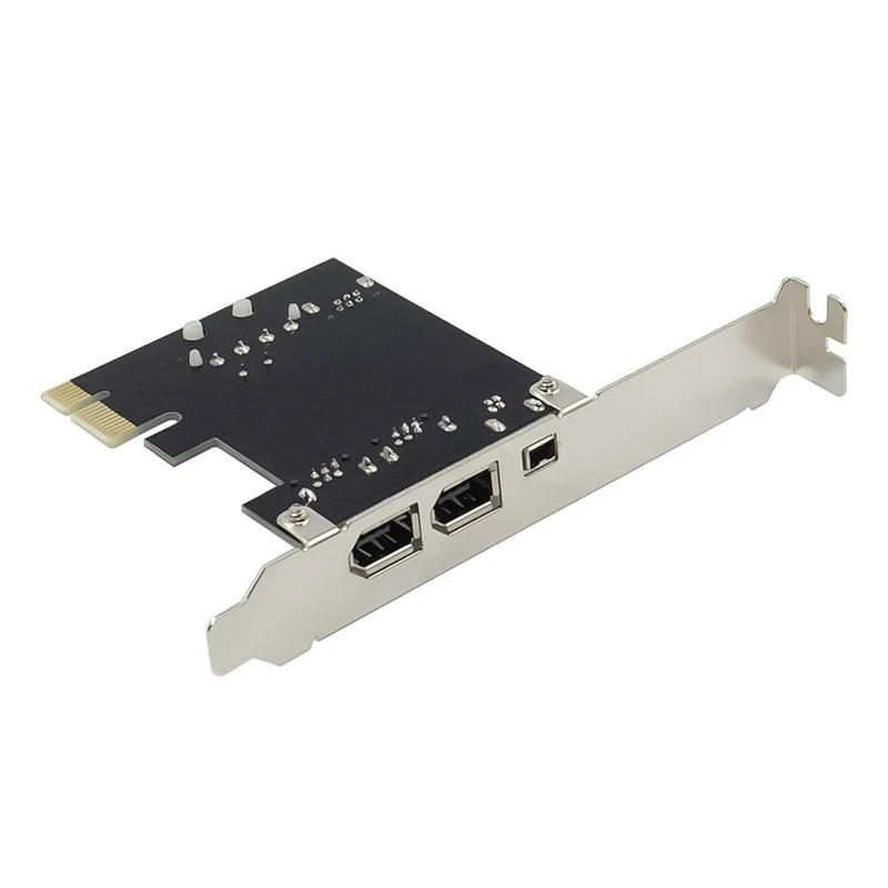 Pci-E 1X 1394 3 Port Firewire Card DV HD بطاقة التقاط الفيديو مع 1394A 6 دبوس إلى 4 دبوس IEEE1394A واجهة لسطح المكتب