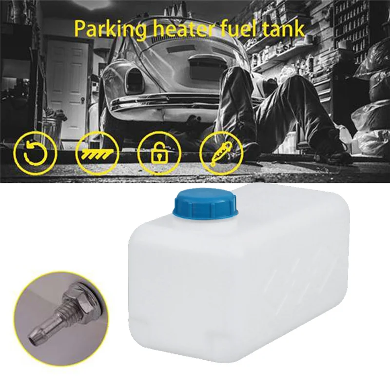 

5L Air Parking Heater Fuel Tank Oil Storage With Oil Nozzle For Car Truck Caravan Fuel Oil Tank Replacement White+Blue-A65M
