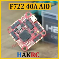 HAKRC F722 40A AIO Flight Controller W/BLHELIS 2-6S 40A 4in1 ESC ICM42688 Dual USB OSD BEC 25.5x25.5mm for RC FPV Racing Drone