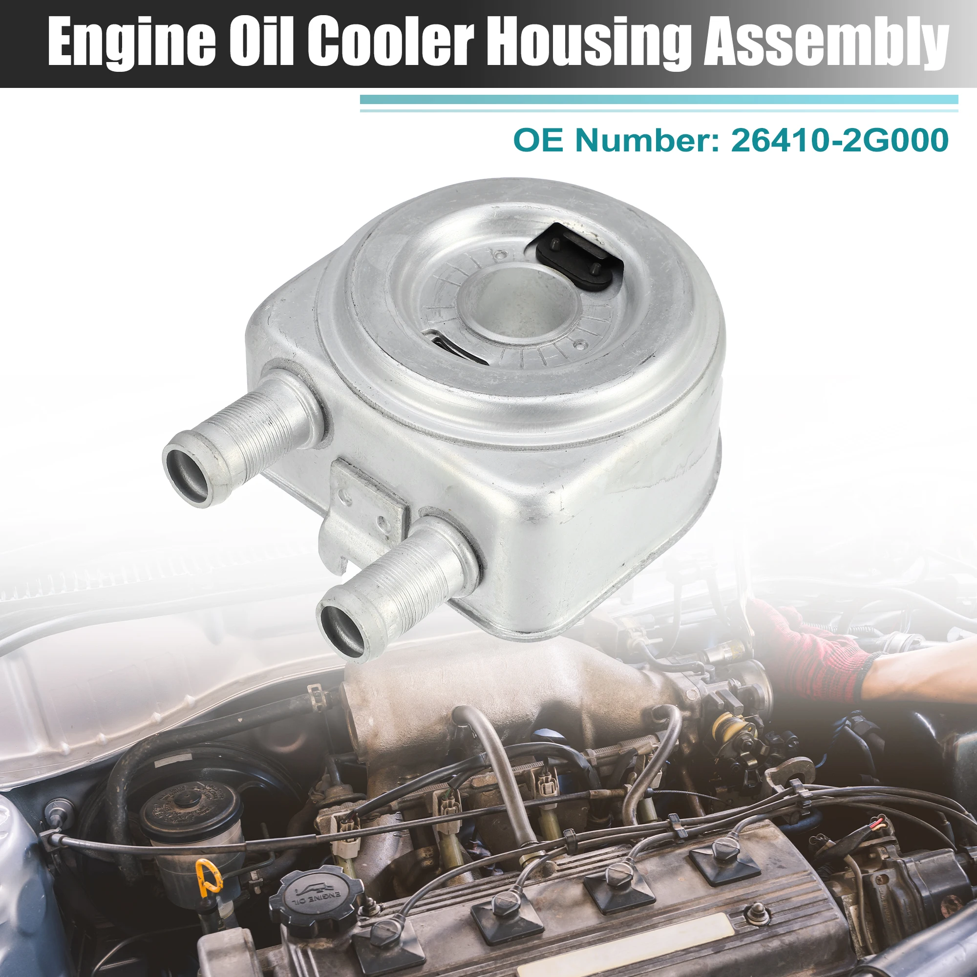 

UXCELL Автомобильный масляный радиатор двигателя с датчиком корпуса захвата в сборе для Hyundai Sonata