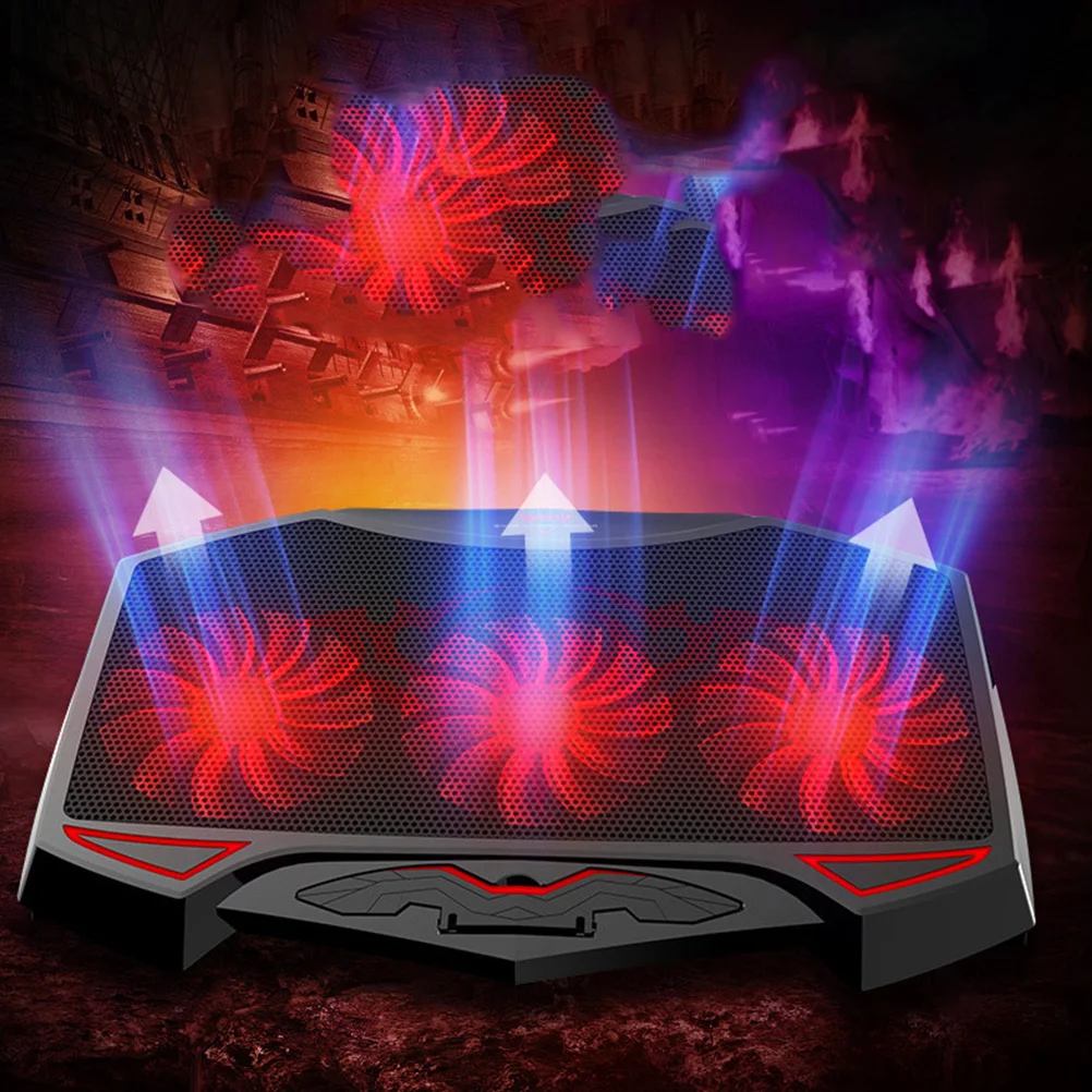 

3-Fan Laptop Cooling Stand Dual Usb Silent Mesh Panel Adjustable 5 Angles Ergonomic Anti-Slip Cooling Pad For Notebook 220V