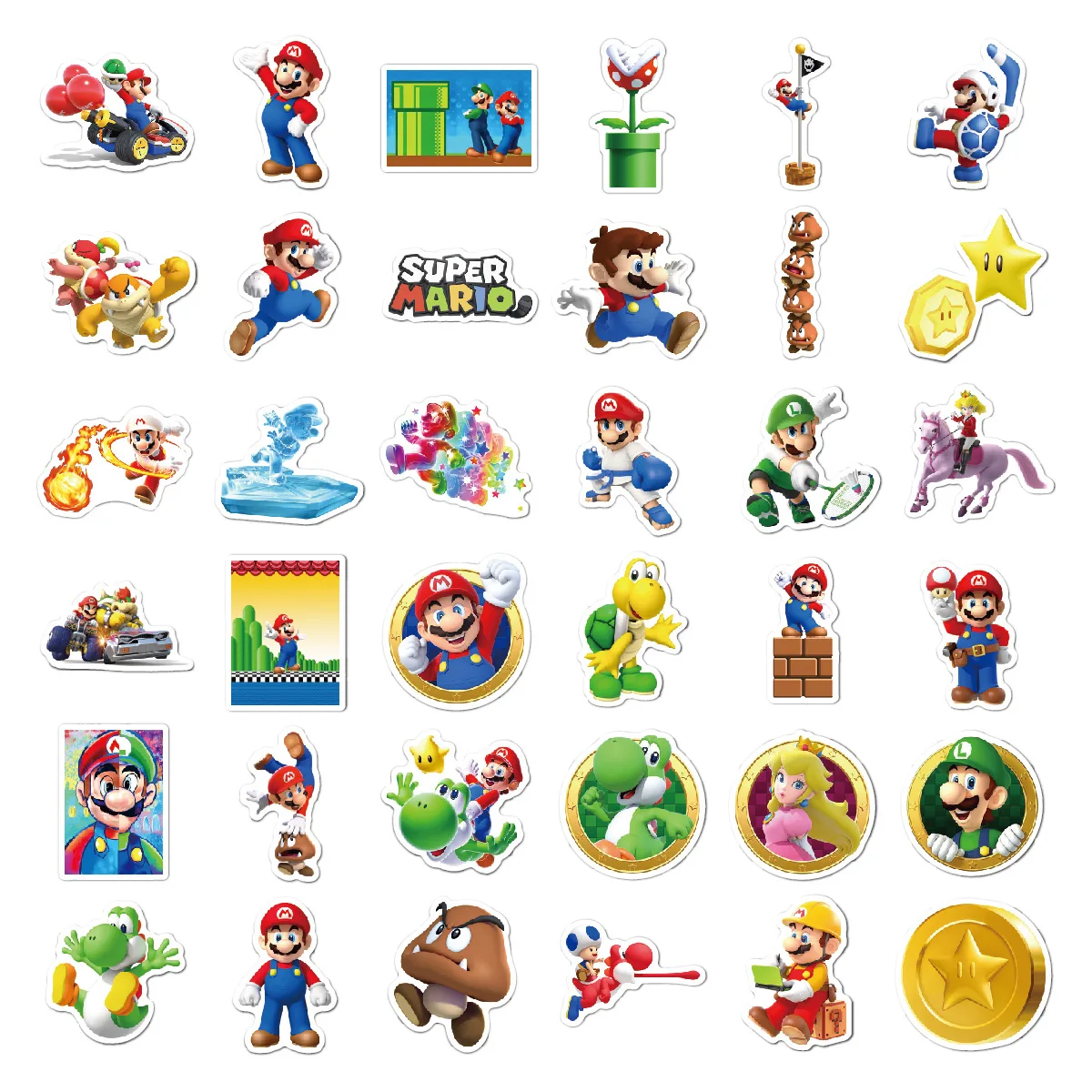 50Pcs Super Mario Sticker toys Decal DIY Phone Suitcase Laptop Notebook Luggage Car Bike Sticker Graffits Kids Toys