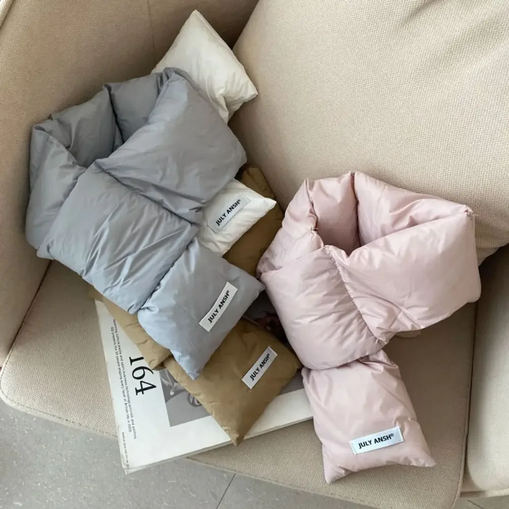 

Warm Wrap Down Neck Scarf Apparel Accessories Solid Color Korean Style Scarf Cold Proof Running And Cycling