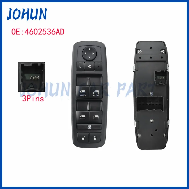 

Переключатель управления стеклоподъемниками для Chrysler Town Country и Dodge Grand Caravan 2008-2015, 4602536AF, 68110872AA, 4602536AD