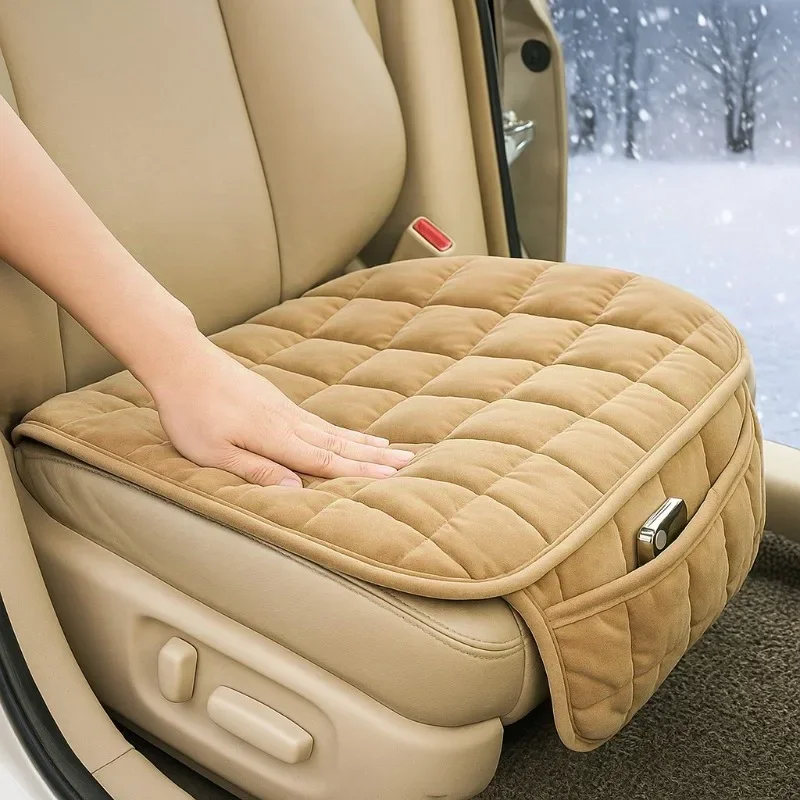 1PC Soft Car Seat Cover Skin-Friendly Plush Automotive Seat Cushion Anti Slip Auto Seat Protector Universal for Sedan Suv