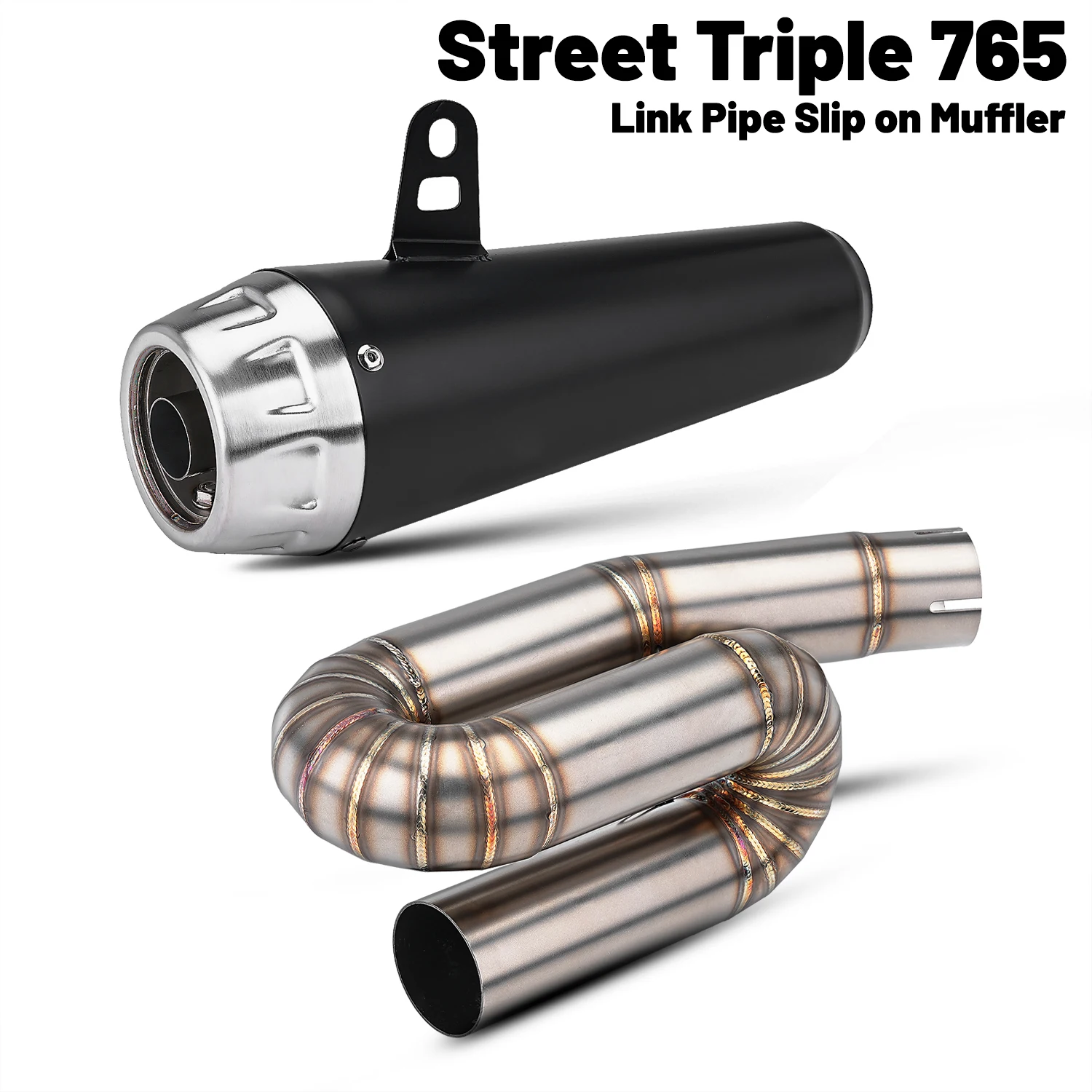 

For Street Triple RS R 765 2017-2023 Exhaust Link Pipe Slip on Muffler Exhaust Systems Exhausts Pipes