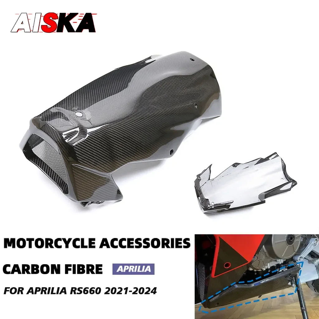 

Обтекатель поддона RS 660 для Aprilia RS660 2021 2022 2023 2024, нижняя крышка спойлера двигателя, защитная крышка мотоцикла, 100% углеродное волокно