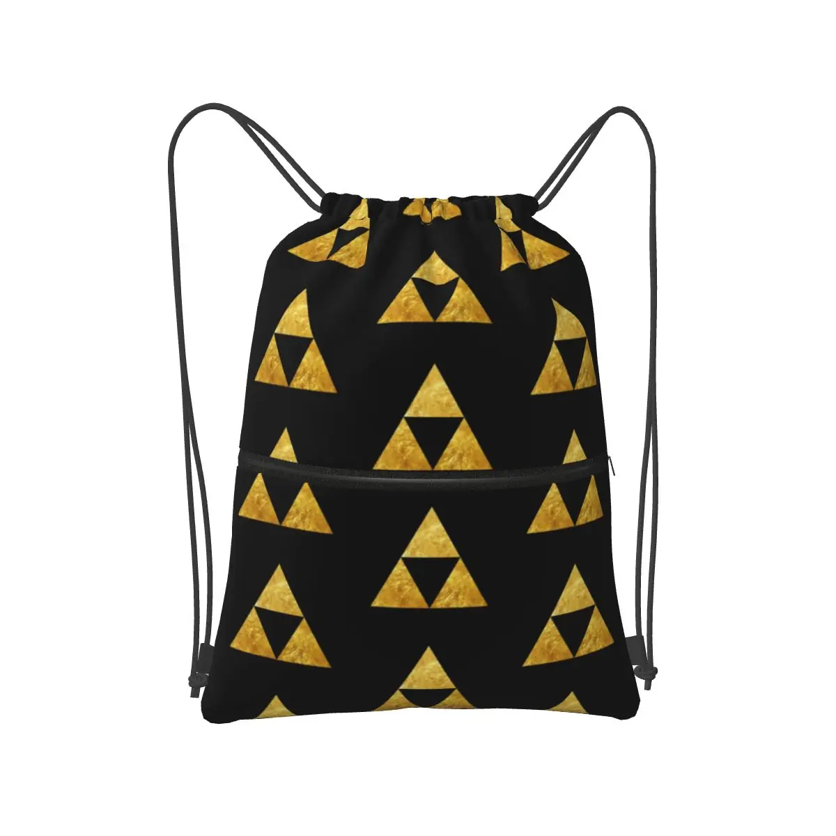

Золотые рюкзаки Triforce с символом Zelda, повседневные портативные рюкзаки на шнурке, карманная сумка для мелочей, сумки для книг для мужчин и женщин, школьные сумки