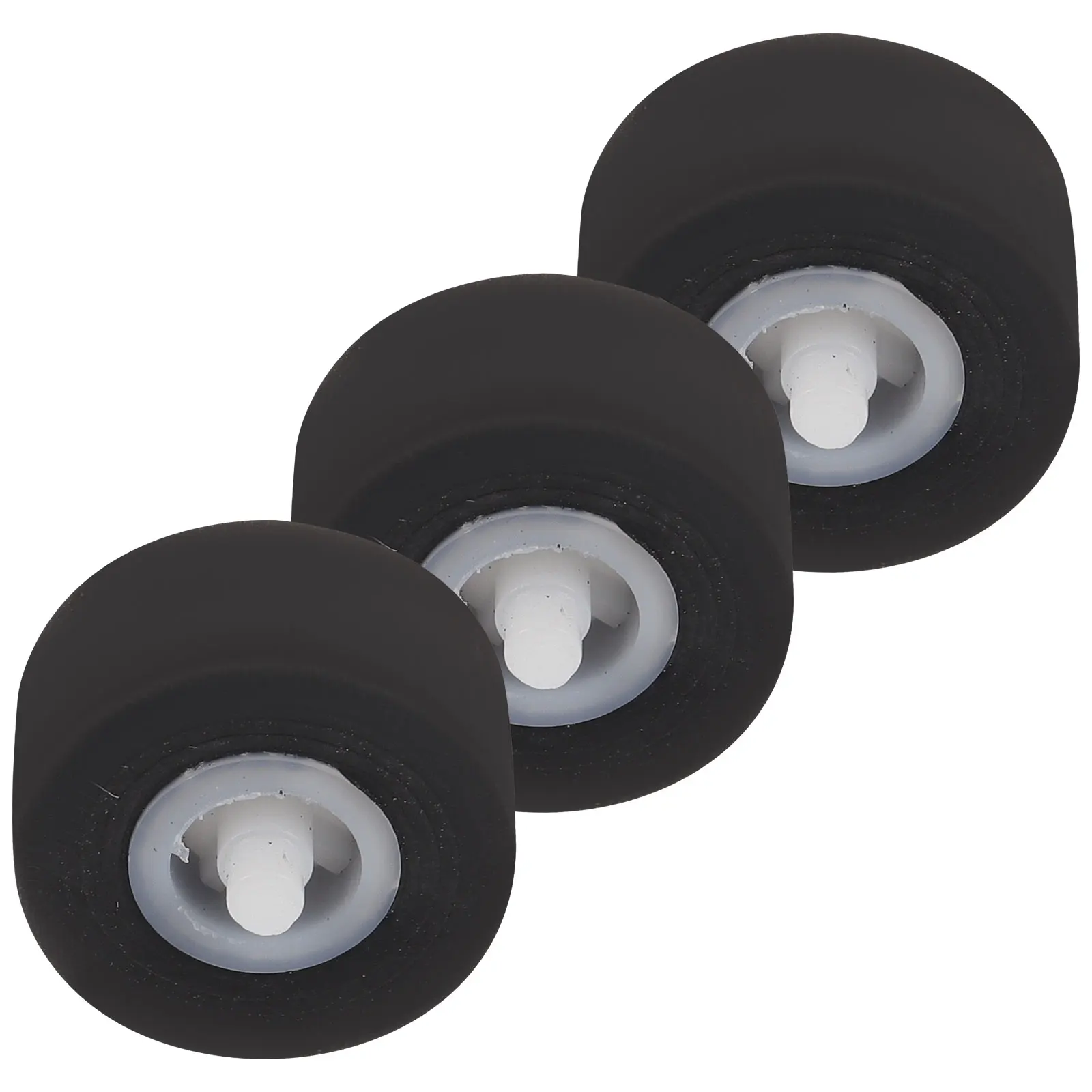 

3 Pcs Audio Recorder Rubber Roller Craft Cassette Pinch Vcr Video Pulley for Machine Black
