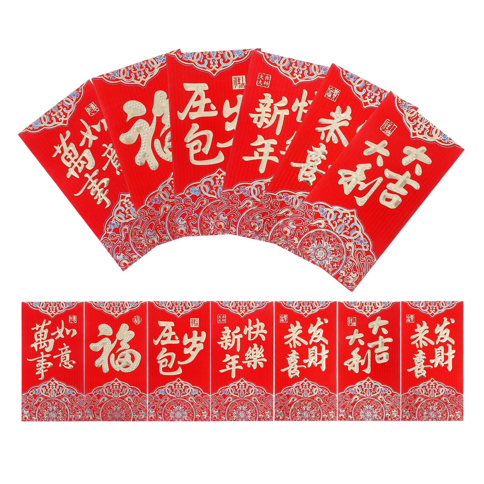 

36pcs Chinese Envelopes Wedding Delicate Pattern Luxury Foil Design Spacious Cash Auspicious Red Packets New Year Red Pocket