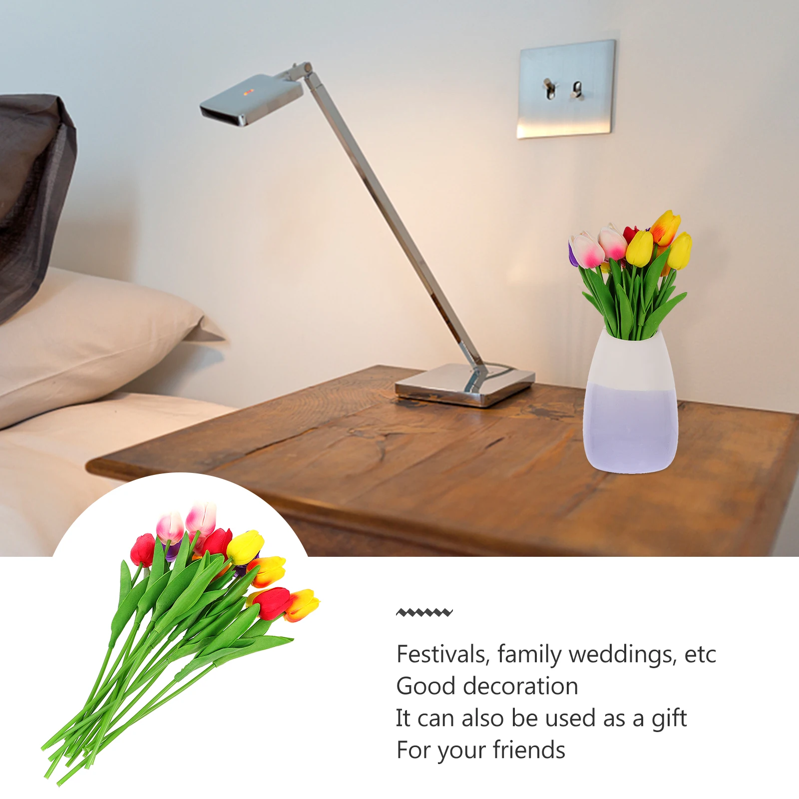 

15pcs Artificial Bouquet Fake Decor Simulation Gift For Home Decor Decorative Flower Simulated Flower Ornament