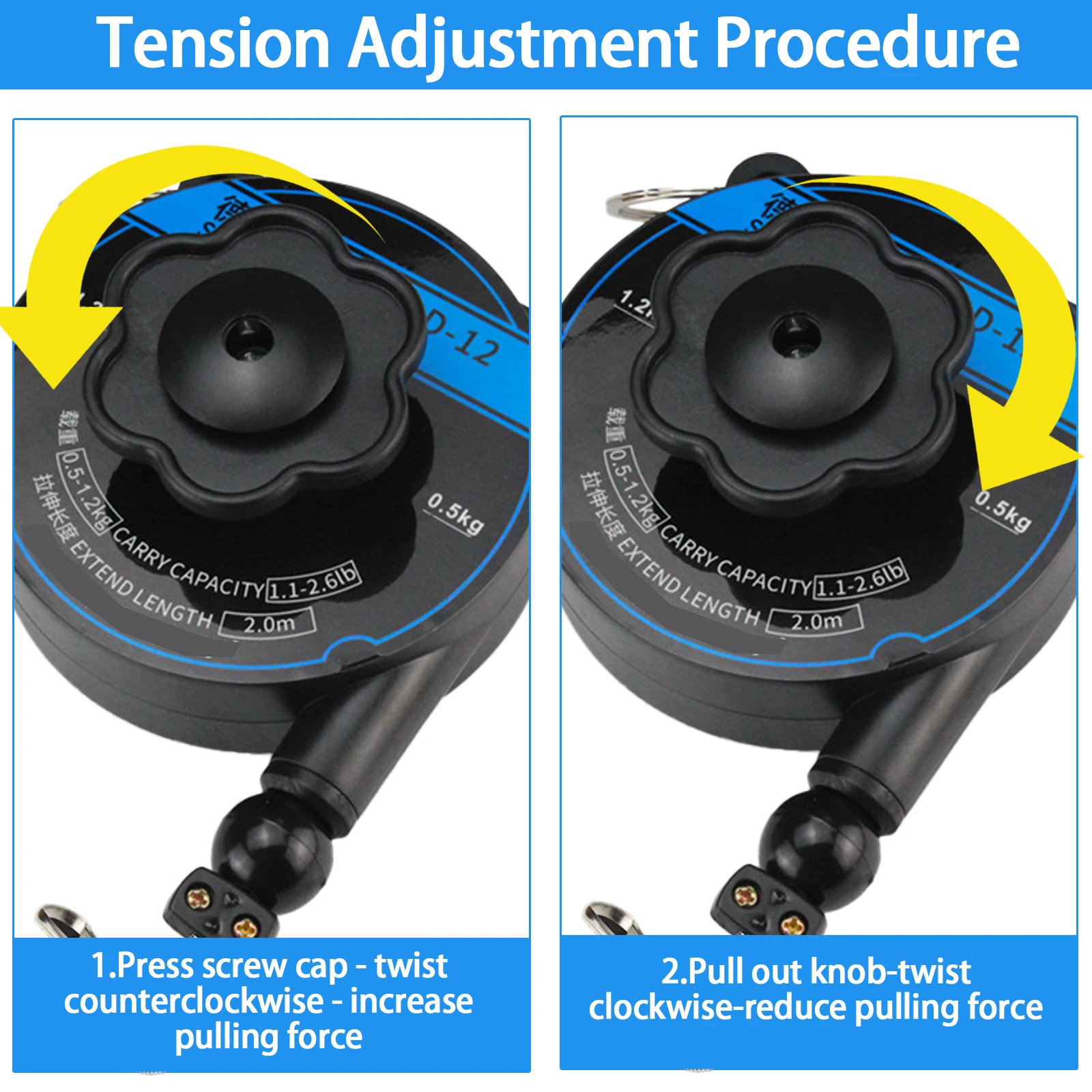 Industrial Grade Spring Balancer 0.5kg-2kg Electric Screwdriver Hanging Tool Multipurpose Retractable Spring Balancer SBD-12/20