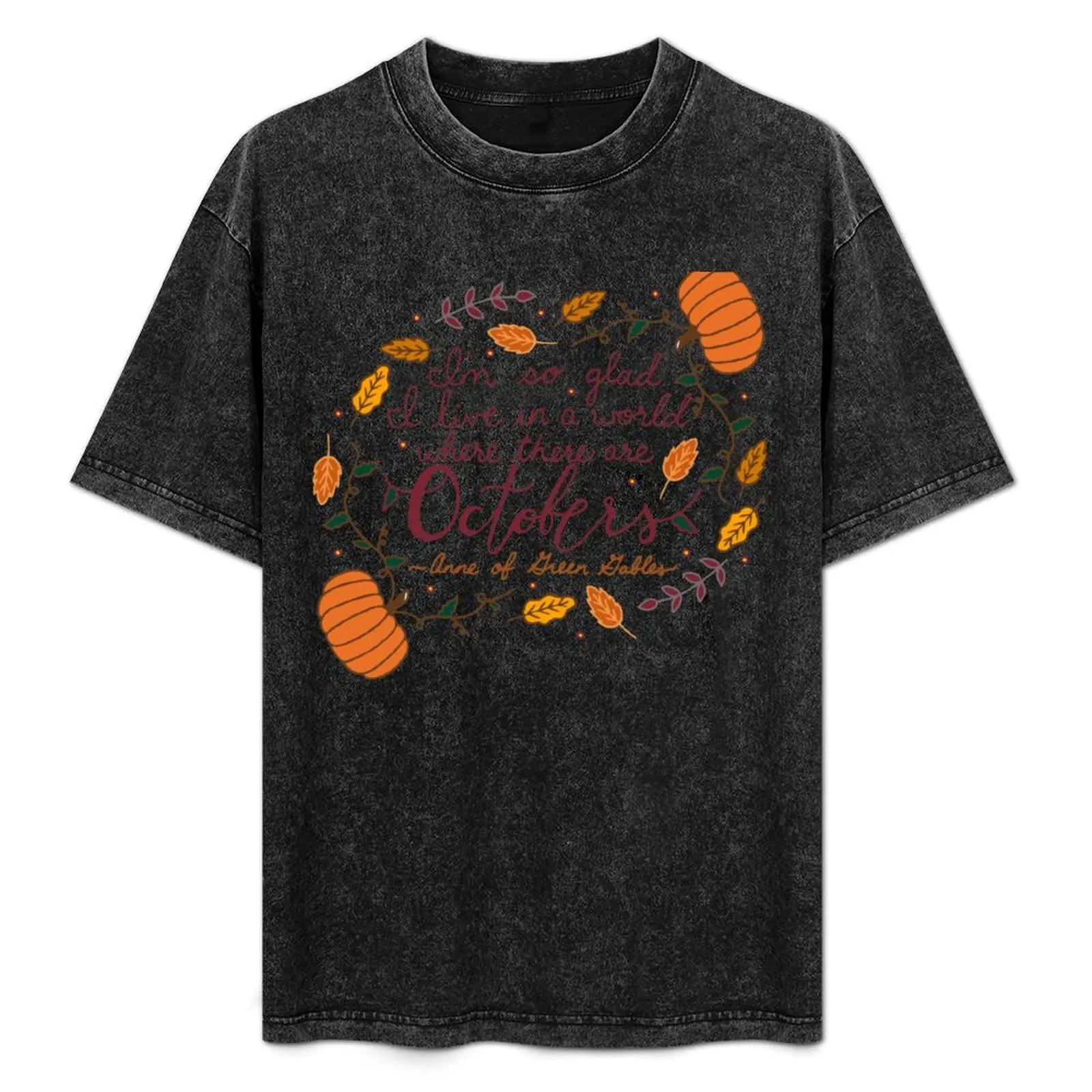 

October | Fall | Autumn | Quote Typography T-Shirt Classic Crew Neck Cotton T-Shirt