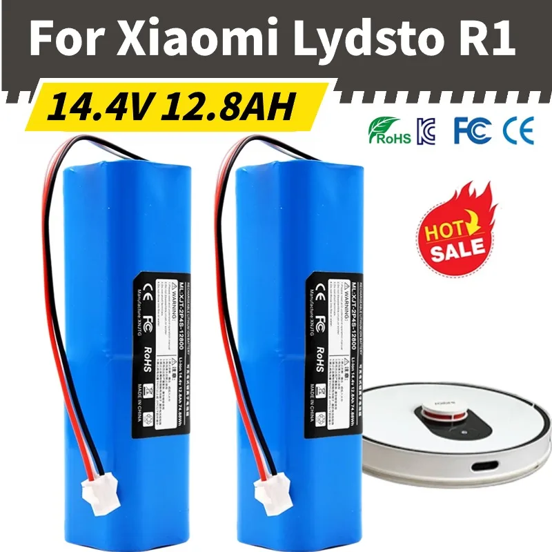 

Original Genuine 12800mAh For XiaoMi Lydsto R1 Rechargeable Li-ion Battery Robot Vacuum Cleaner R1 Battery Pack with Capacity