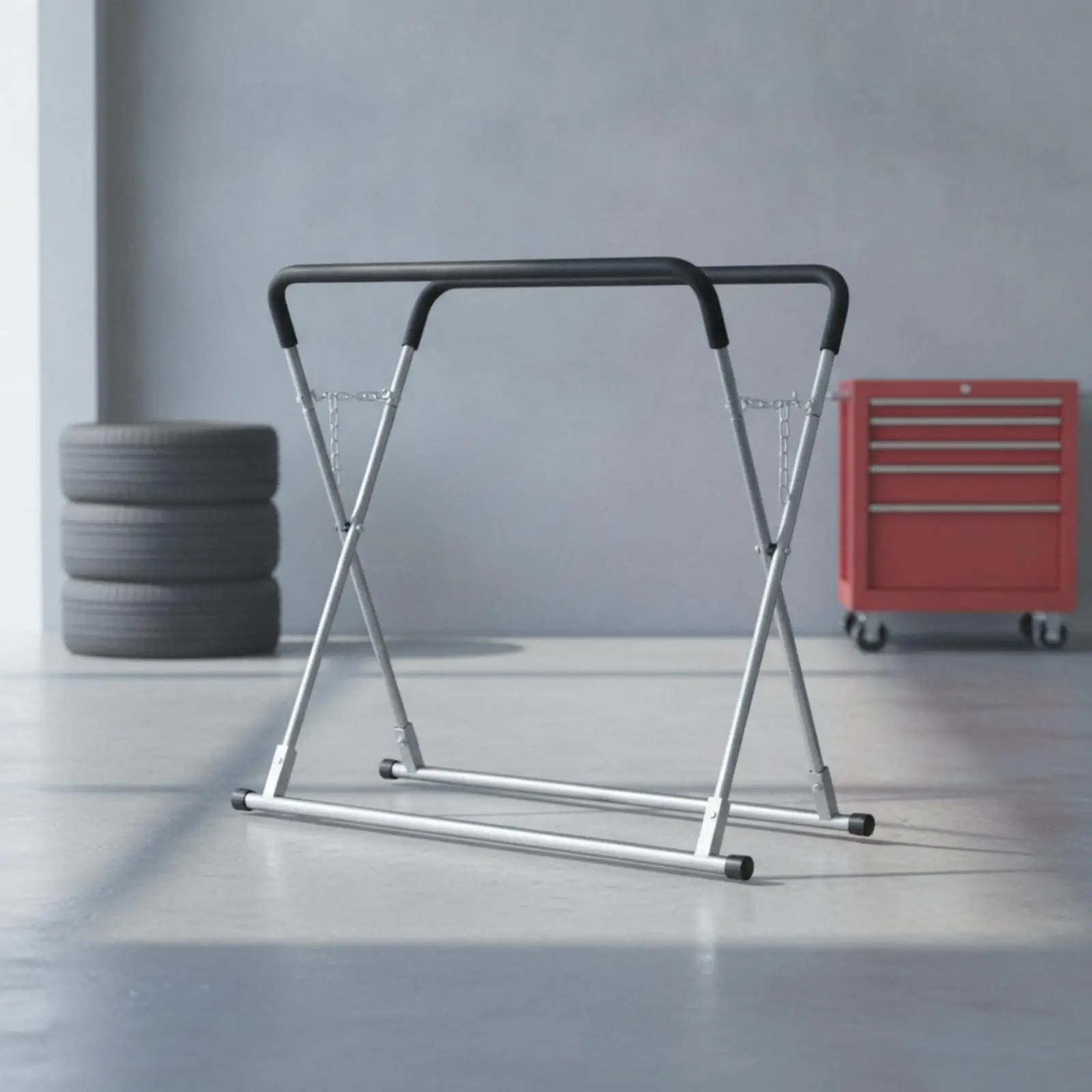 Adjustable Angle Automotive Paint Rack Heavy Duty Steel Frame with Foam Rails for Car Bodywork Display and Repair Easel