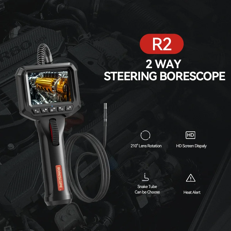 

Handheld Endoscope, Ip67 Protection Rating 210 ° Rotating Lens, High-Definition Screen Display, Easy-To-Use Rotating Wheel, Suitable for Automotive Pipeline Inspection, Mechanical Maintenance, and Home Inspection.