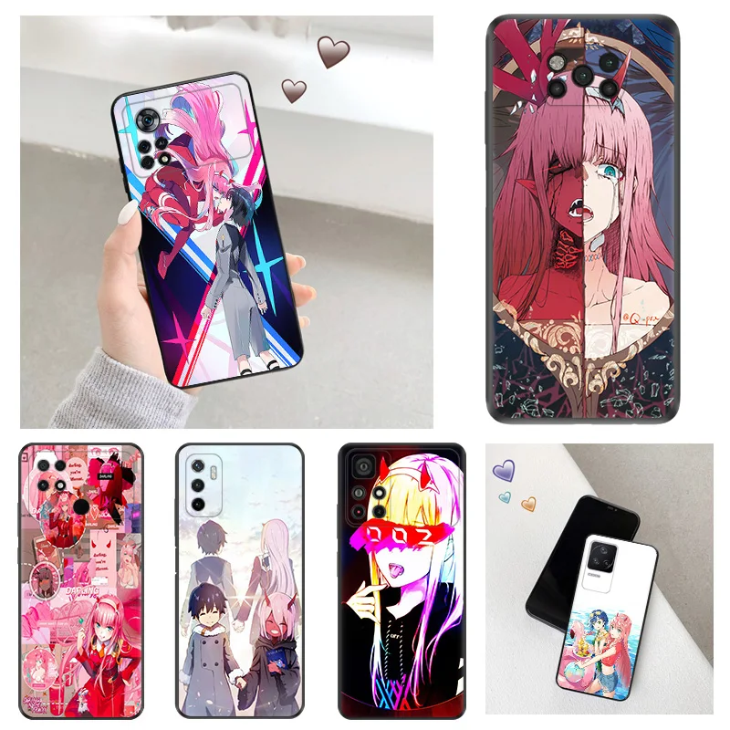 Anti-Drop Soft Phone Case For Xiaomi Poco x5 5G x4 x3 pro f1 f3 gt f4 f5 m5 m4 m3 c40 c50 c51 Darling in the FranXX Anime Cover