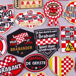 Nederland Brabant embleem geborduurde patches Nederland carnaval viering geschenken patch opstrijkbare patches voor kleding badge DIY