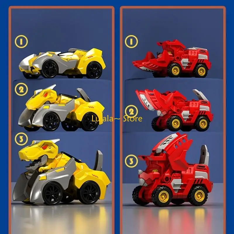 Y4QA-modelo dinosaurio deformable, coche juguete para niños, regalo, conducción automática, juguetes para niños pequeños