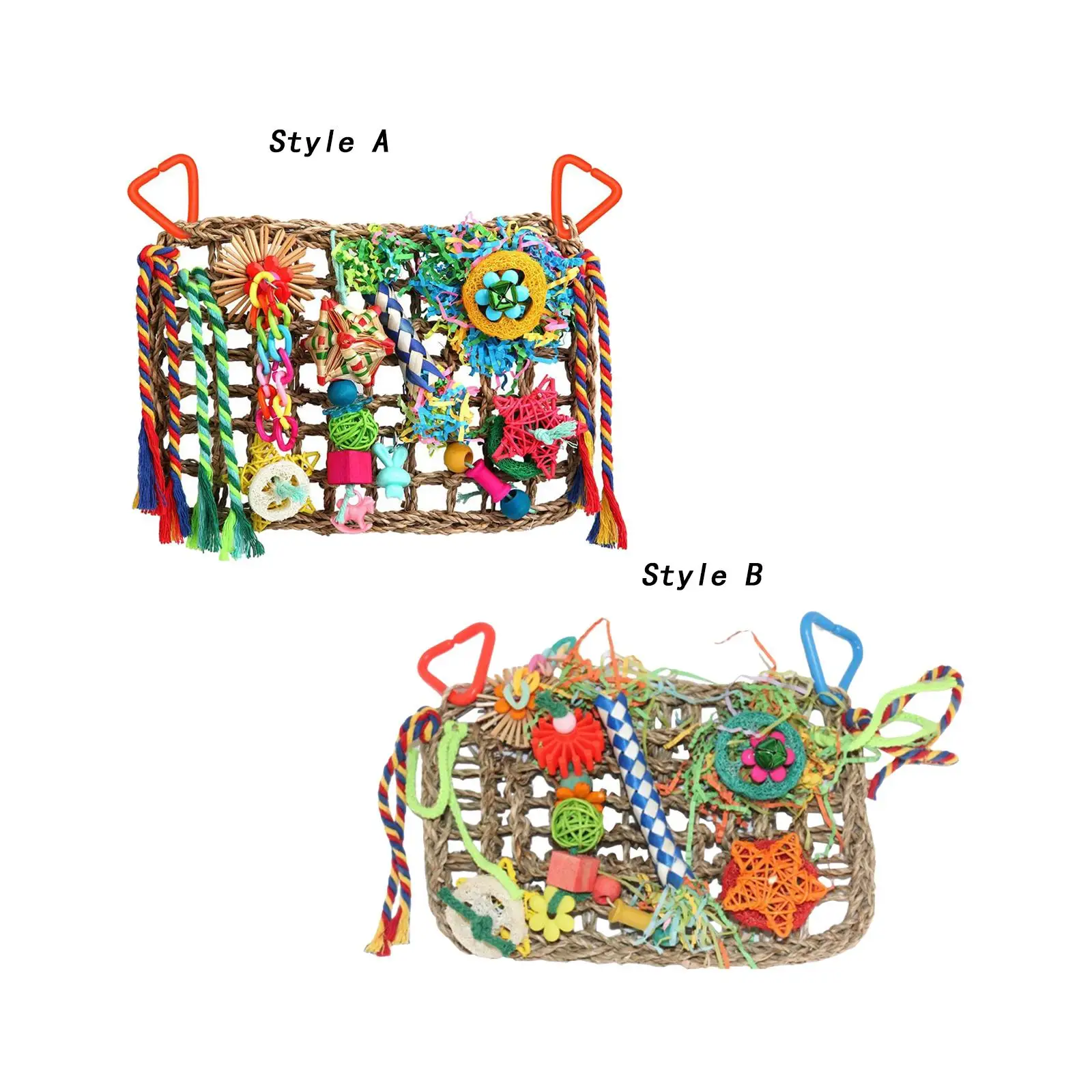 Foraging Wall Toy for Birds with Climbing Accessories, 7x11 Inches, Ideal for Macaws And Finches