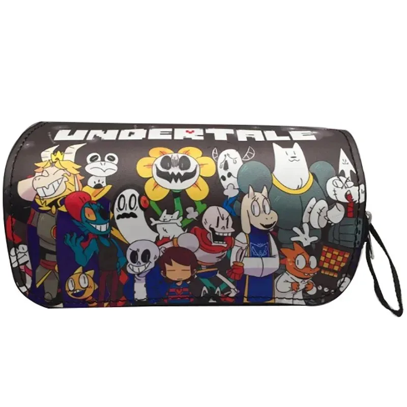 25COSUndertale Cosplay Pen Pencil Case Cartoon Student School Stationery Box Cosmetic Makeup Bag Gift