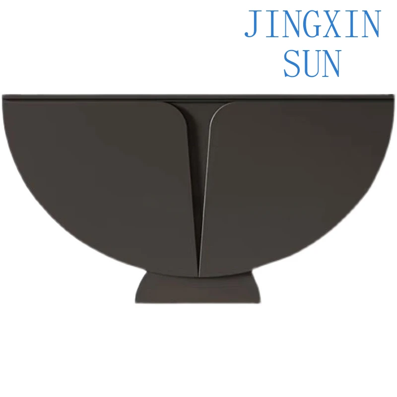 Black matte paint light luxury porch cabinet Nordic living room simple modern