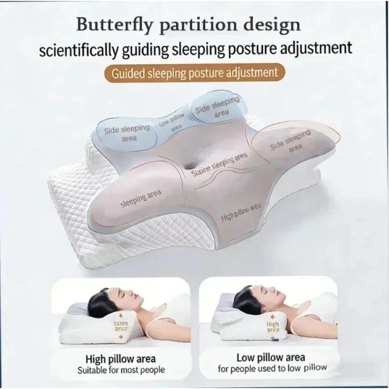 Stocking Stuffers Christmas Breathable Cooling Memory Foam Cervical Bed Pillow Orthopedic Ergonomic Neck Pain Relief Sleep Posit