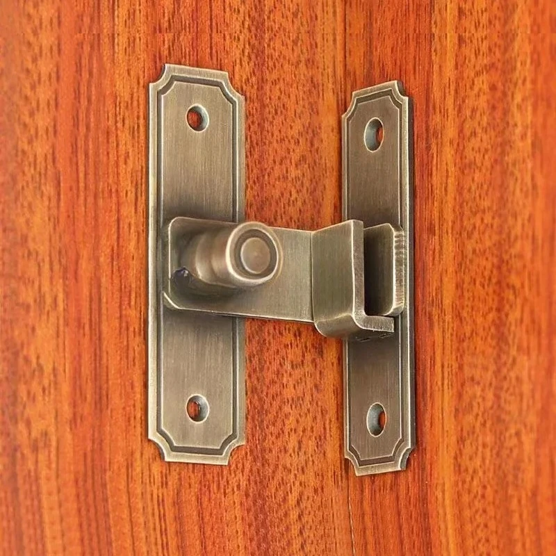 

Door Lock Guard Latch Bolt 90 180 Degree Brass Toggle Latch Sliding Barn Door Lock Gate Bolt Wine Cabinet Window Lock Plug
