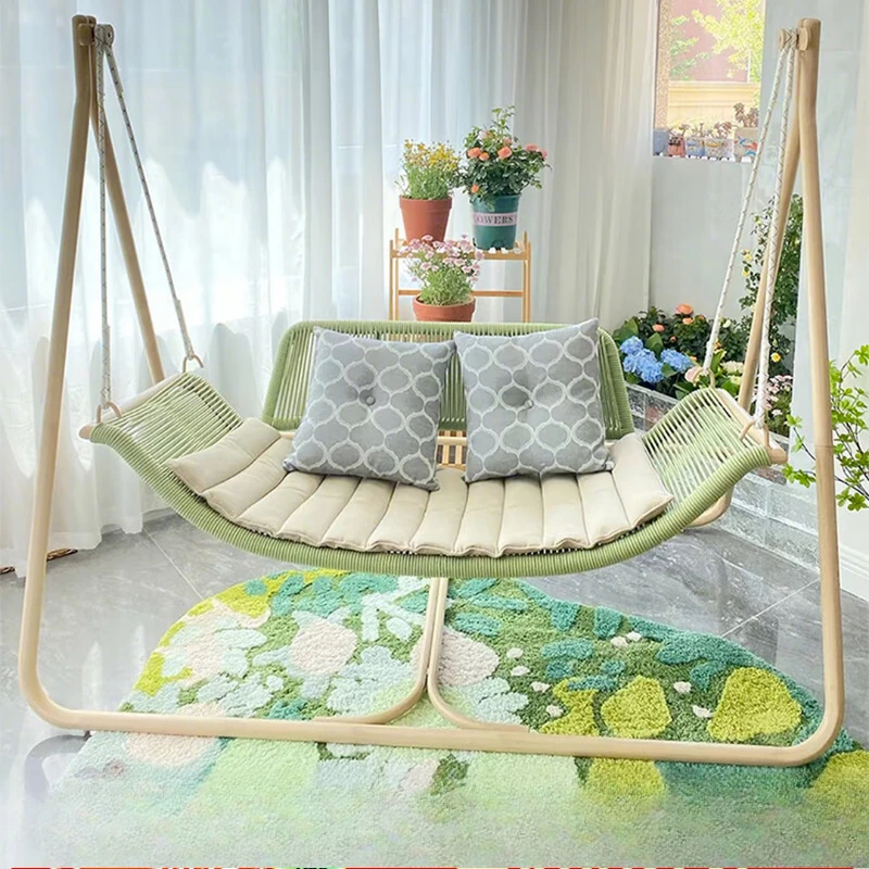 sandalwood hanging chair indoor swing living room hammock Internet celebrity single cradle chair double