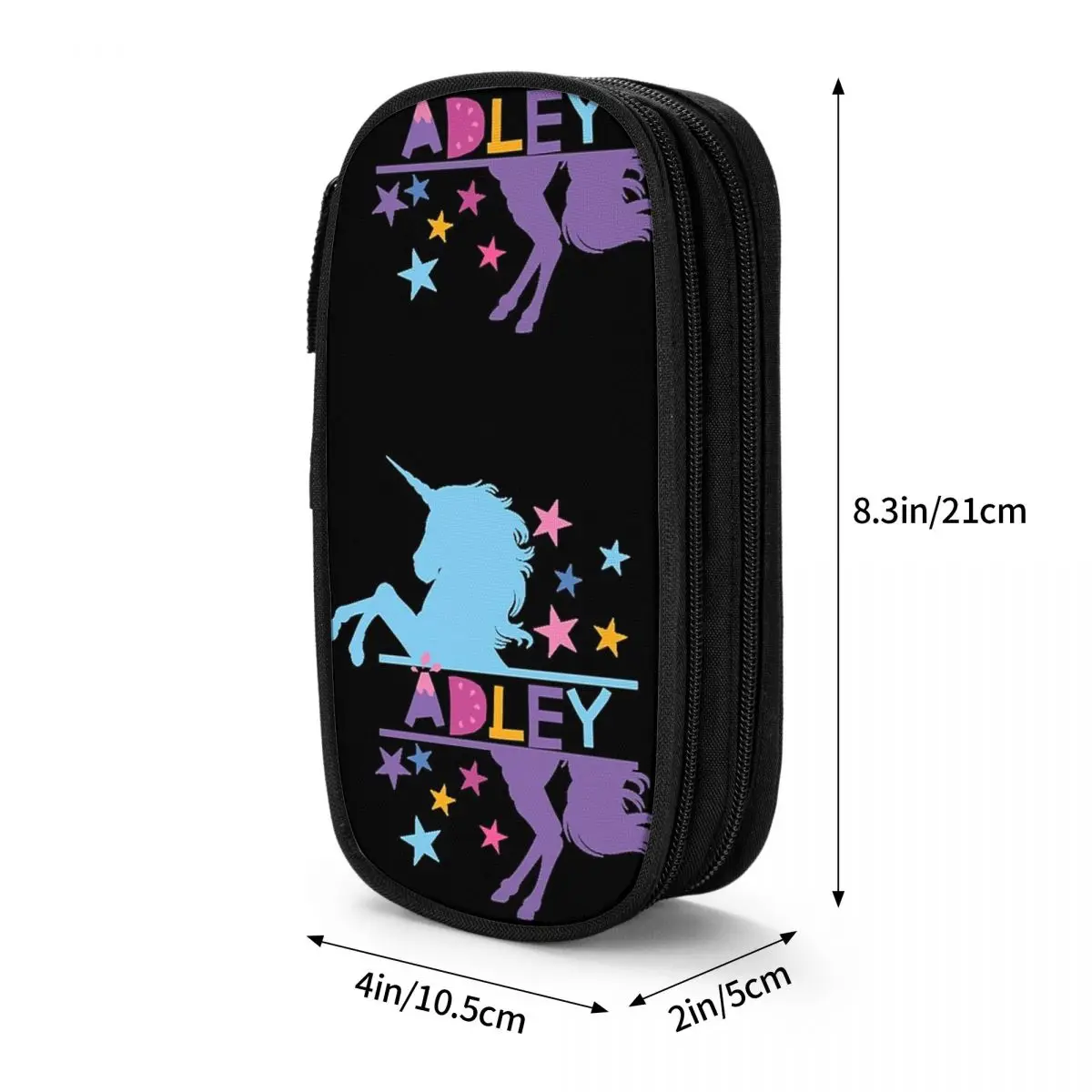 Imagem -03 - Adley Unicorns Estojos para Crianças Grande Armazenamento Pen Bags Pen Box Lápis Pouch para Meninos e Meninas Estudantes Papelaria Escola e Escritório