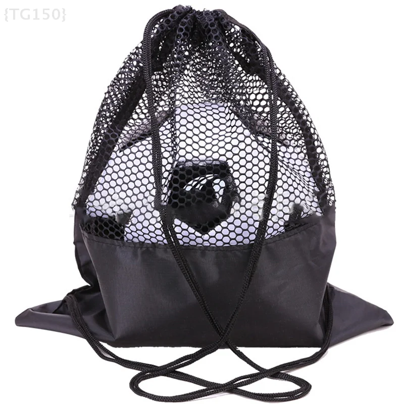 Sac de poche en filet de football de basket-ball – Sac à dos de sport de fitness à cordon de serrage, sac de sport de plein air léger et portable de grande capacité