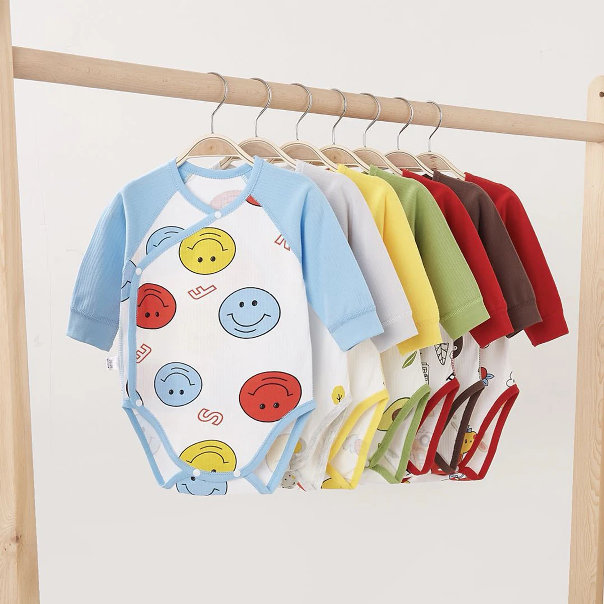 

Newborn Baby Jumpsuit Outfit Cute Infant Boy Girl Long Sleeve Cotton Rompers One Piece Clothes