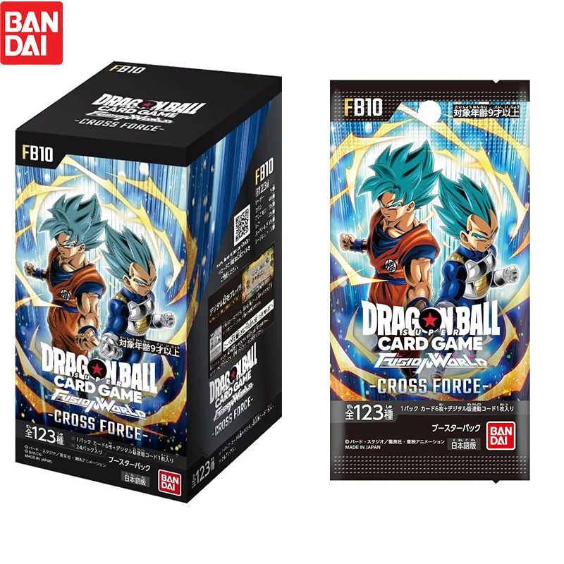 New  BANDAI DRAGON BALL FB10 SUPER CARD GAME FUSION WORLD BOOSTER PACK CROSS FORCE Tcg Collection Card 6 Cards Per Booster Pack