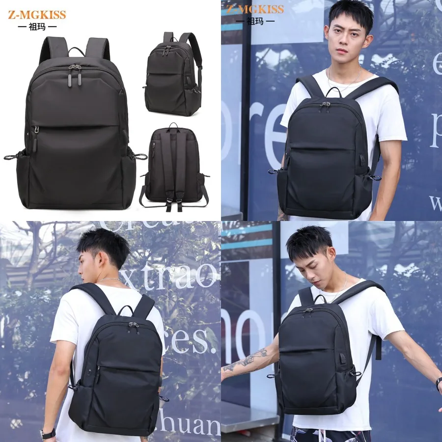 【New style】Men's backpack computer bag outdoor casual student schoolbag fashionable sports large-capacity backpack men's