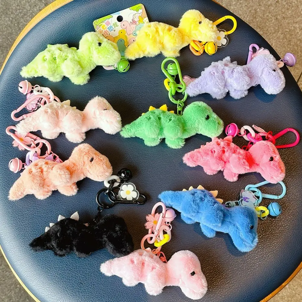 Design simples dopamina dinossauro pingente de pelúcia elegante material de pelúcia dinossauro chaveiro de pelúcia textura macia única