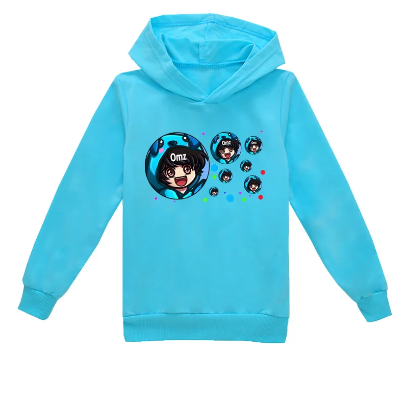 Omz children's hoodie casual hoodie quality boy and girl pullover hip-hop retro multi-color autumn and winter