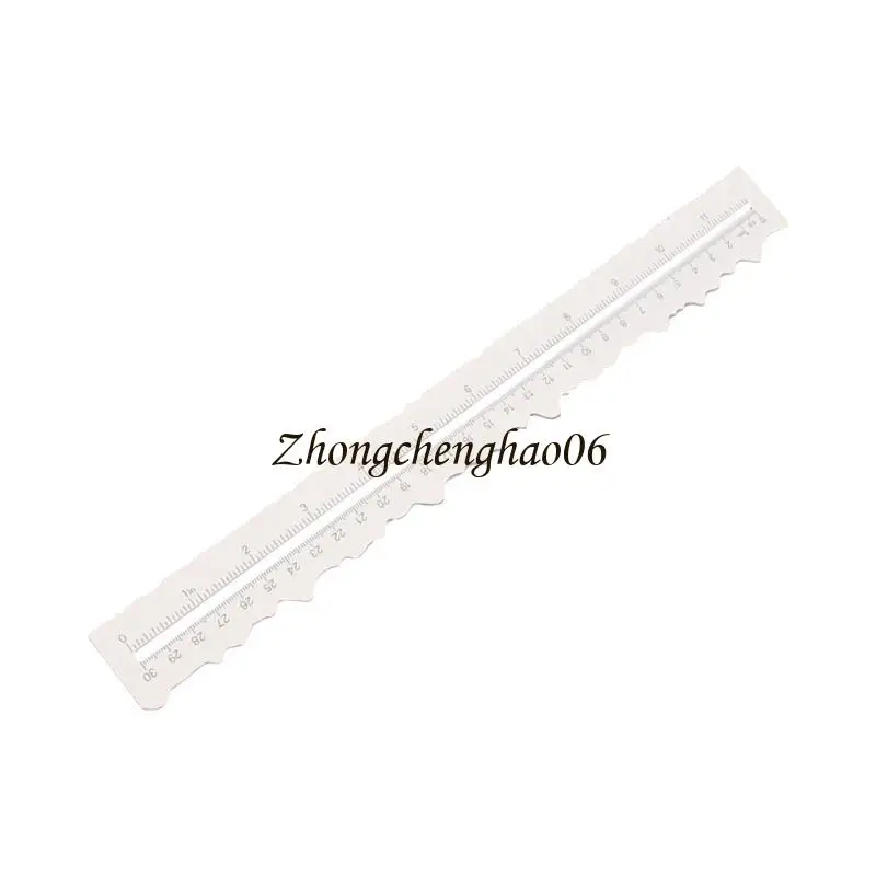Metal Craft Ruler Wavy Line Jagged Irregular Edges 12Inch Measuring Drawing Tool 601F