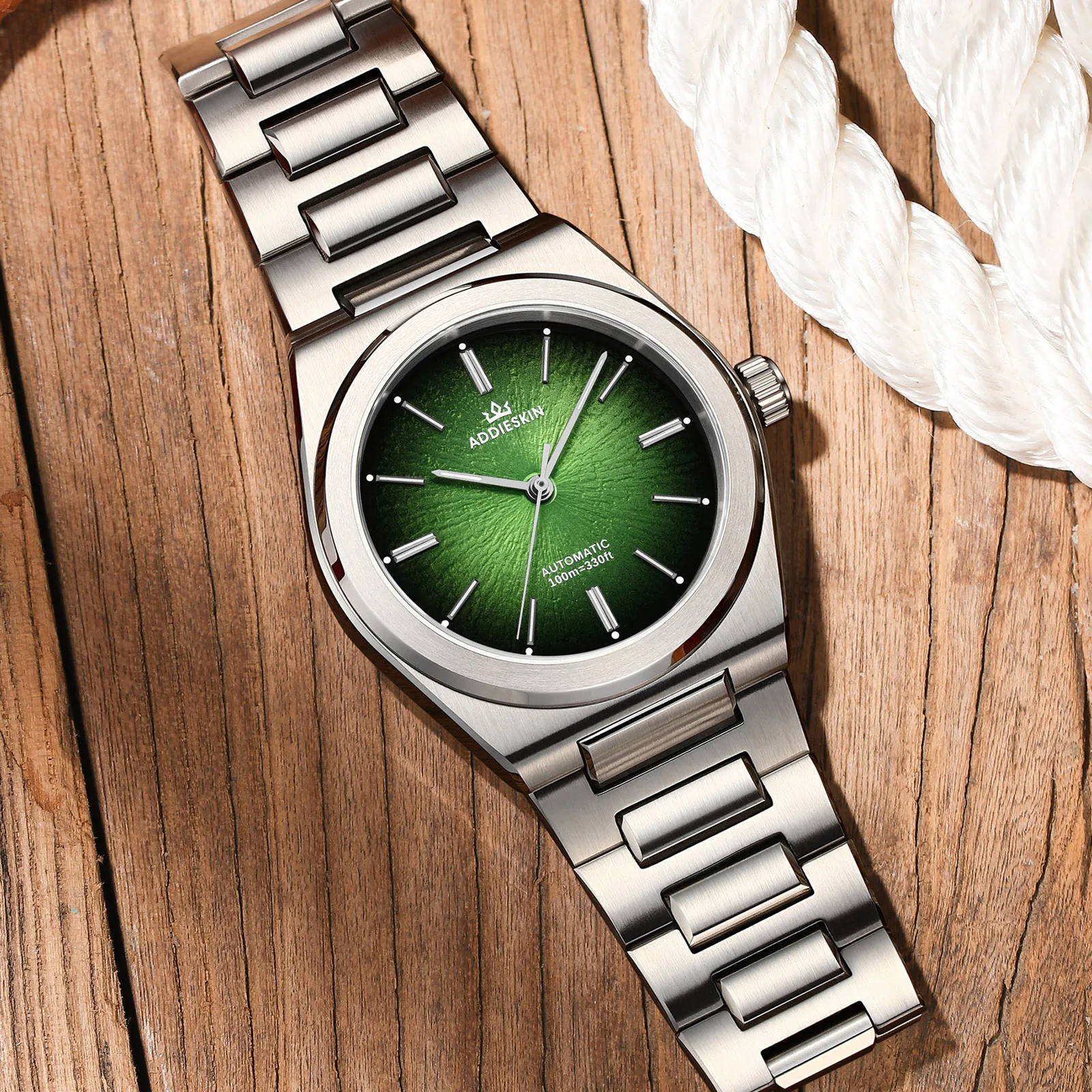 ADDIESKIN 2025 New Automatic Mechanical Watch See-through Caseback 9015 Sapphire Glass Mechanical Watches for Men Luminous Clock