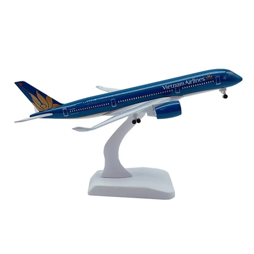 20cm Aircraft Airbus Vietnam Airlines A350 Alloy Plane with Wheel Model Children Gift for Collection Home Decorations