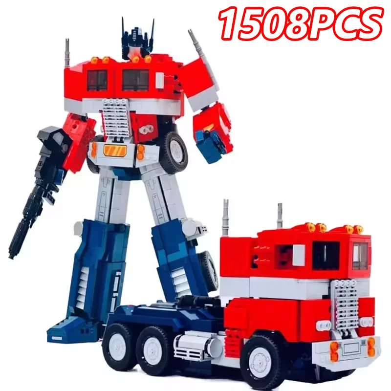 1508PCS تحويل تقني نموذج سيارة روبوت أحمر مجموعات بناء 2 في 1 شاحنة DIY شخصية حركة واقعية ميزات متقدمة لعبة