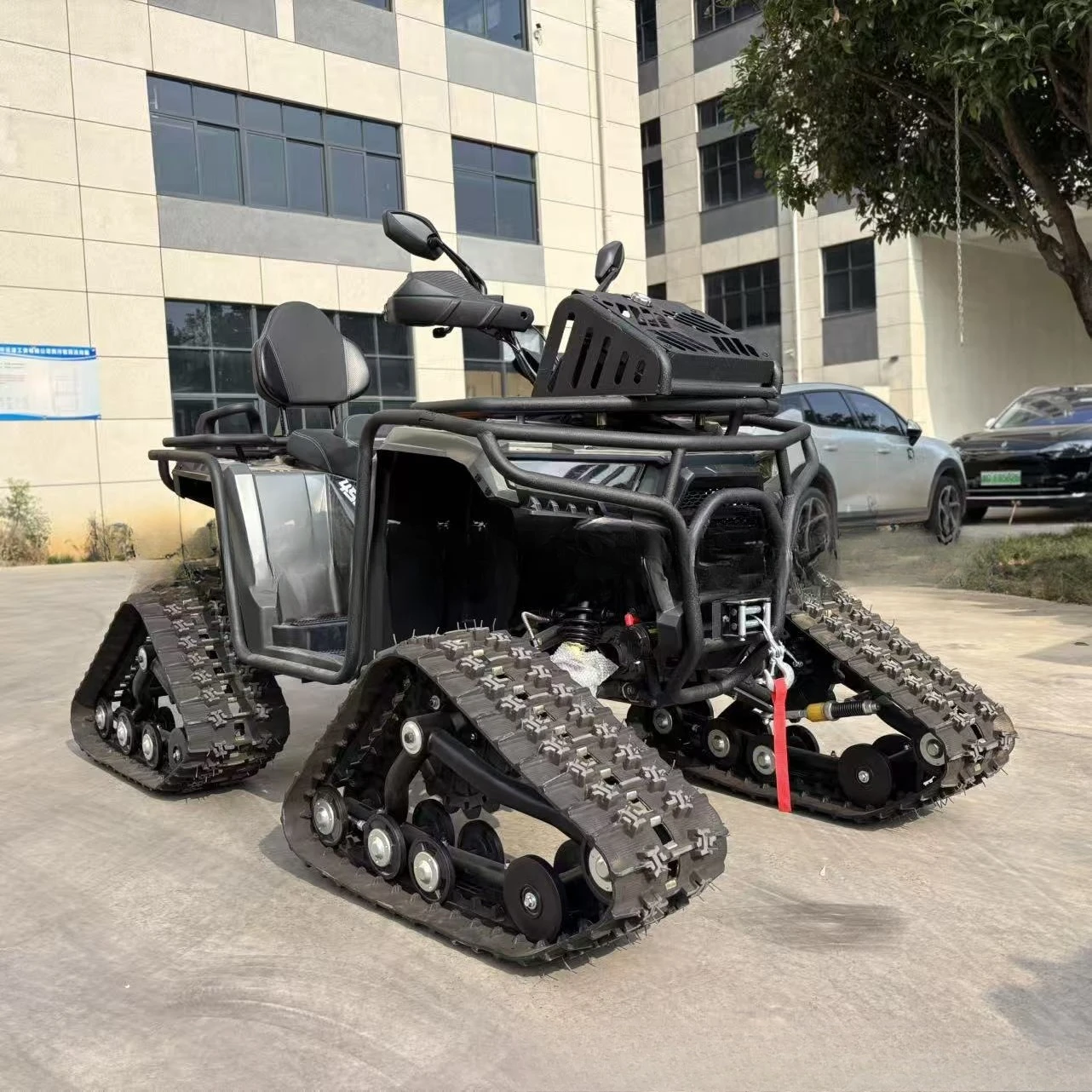 ATV 400cc 4x4 Water-Cooled, Automatic Transmission, Snowmobile with Front and Rear Tracks, Off-Road Quad Bike