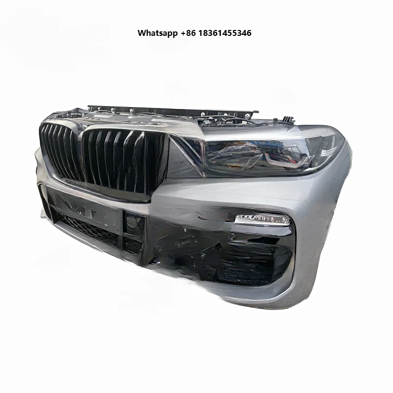 

Передний бампер в сборе для BMW G05 X5, высококачественные фары (2019-2022, хит продаж, комплект кузовных деталей G05)