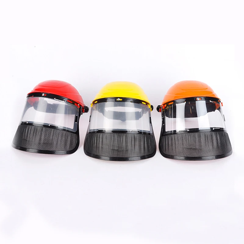 حديقة العشب الانتهازي الاعشاب خوذة أمان قبعة مع قناع شبكي كامل الوجه لتسجيل آلة تقطيع الفراشي حماية الغابات