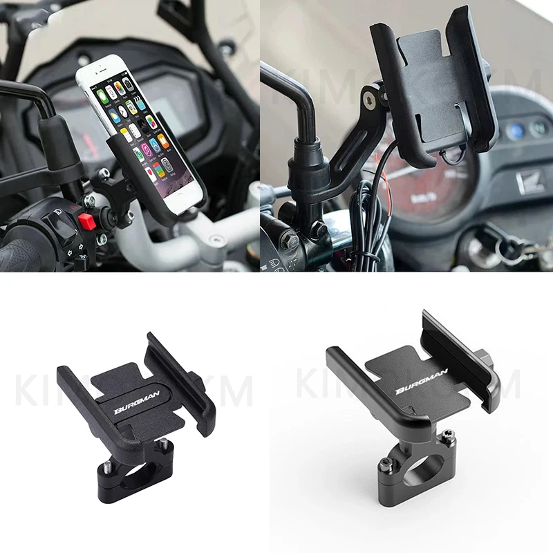 

For SUZUKI Burgman 400 650 125 AN400 AN650 AN SKYWAVE 400 Accessories Motorcycle Handlebar Mobile Phone Holder GPS Stand Bracket