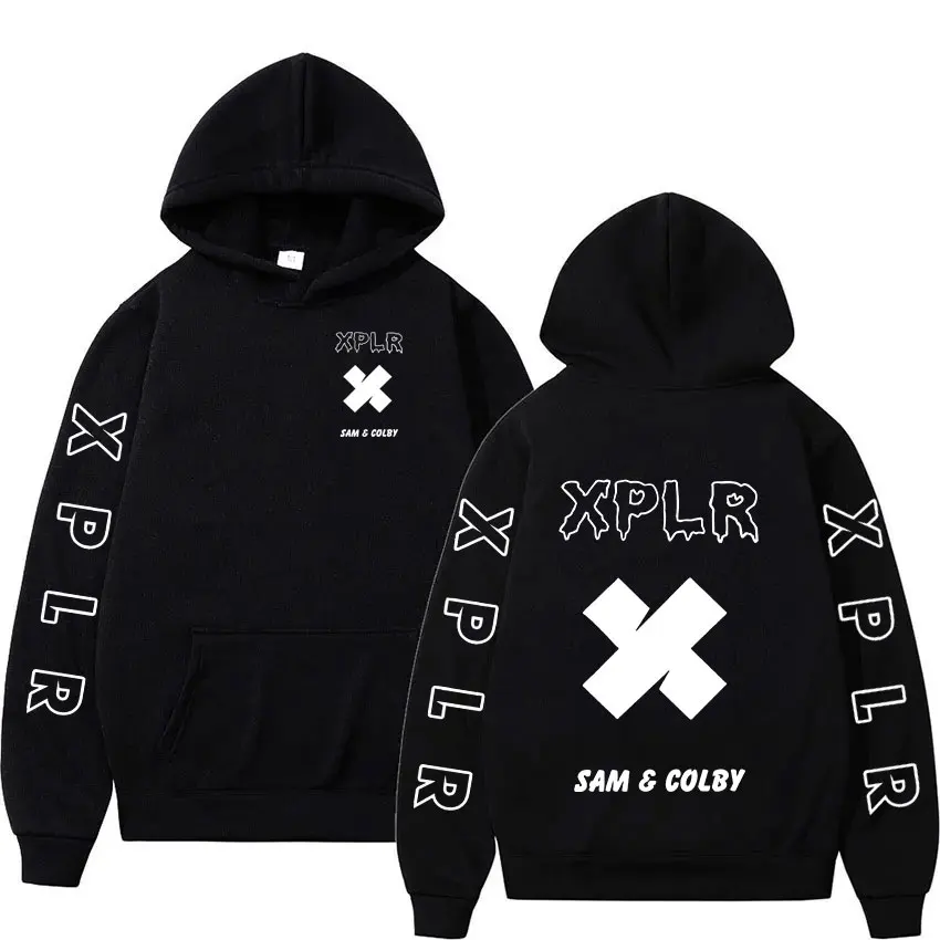 XPLR Sam and Colby 2024 Print Hoodie Men Women Retro High Quality Oversized Sweatshirt Casual Fashion Clothing Pullover Hoodies