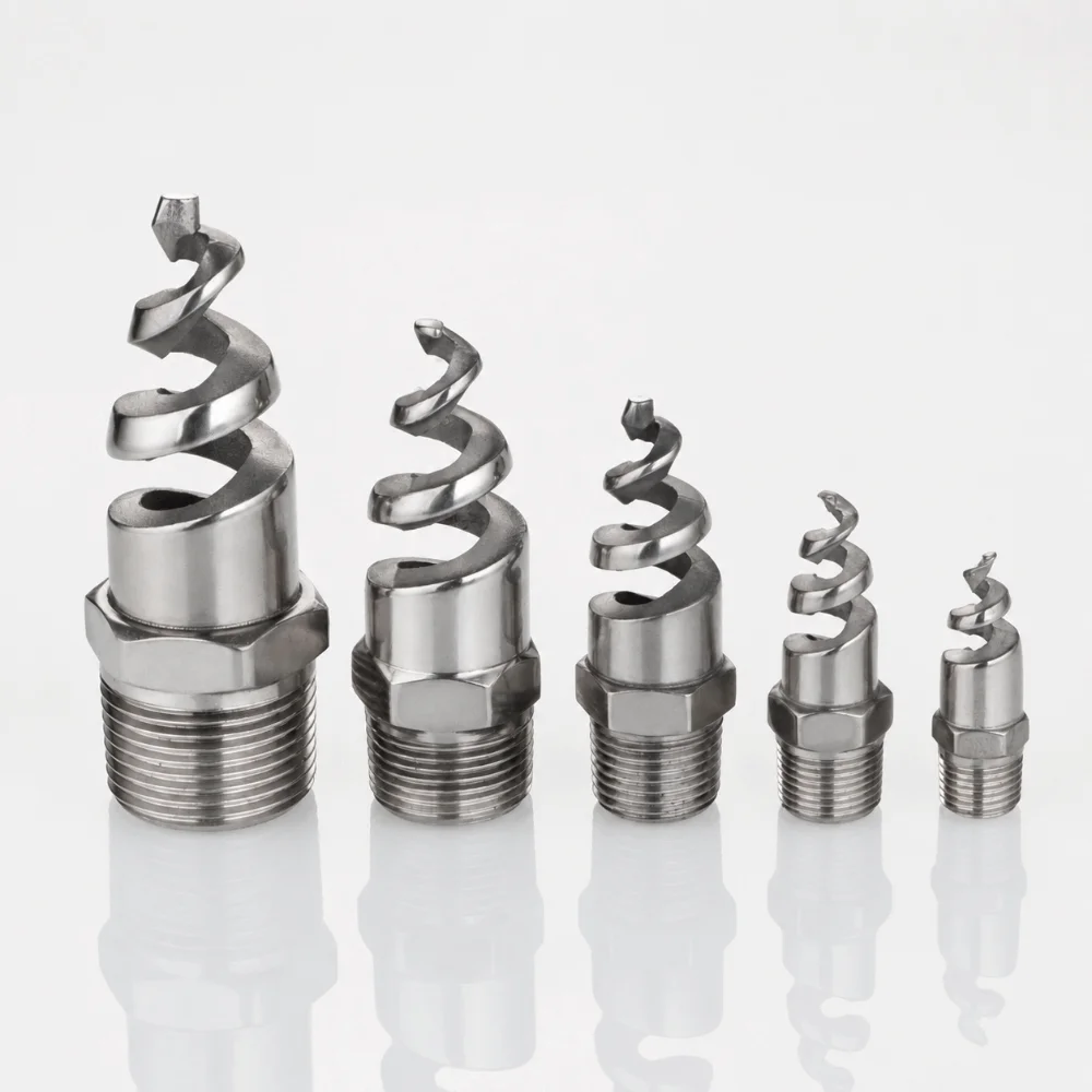 316 Stainless Steel Spiral Cone Nozzle BSP Thread Male Thread Spray Sprinkler Head 1/4